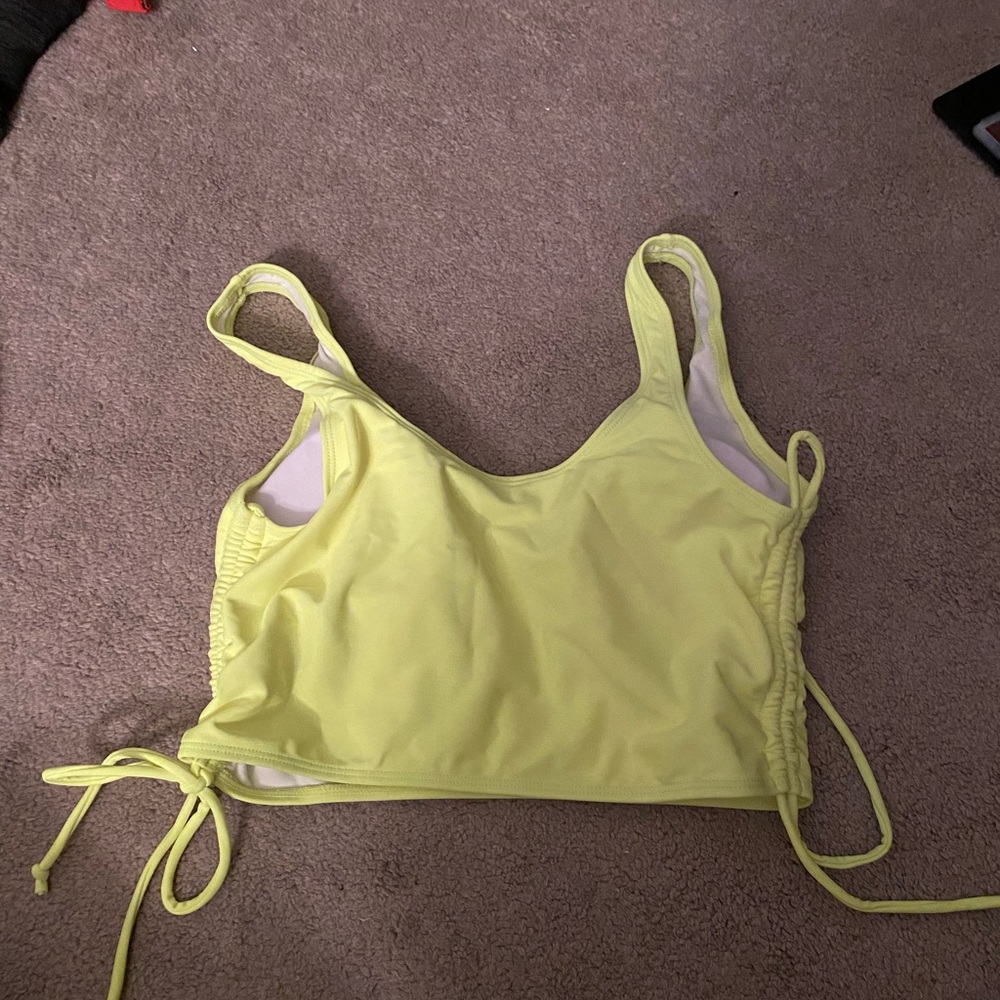 Neon yellow bikini top